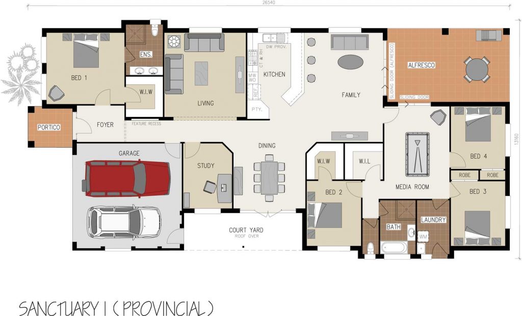Floorplan - Provincial Home Design - Single Storey